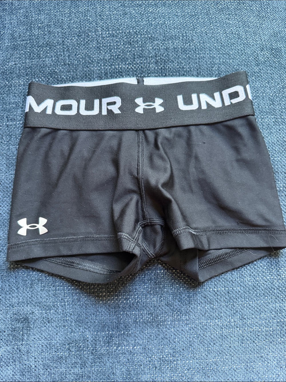 Under Armour Black and White Athletic Shorts